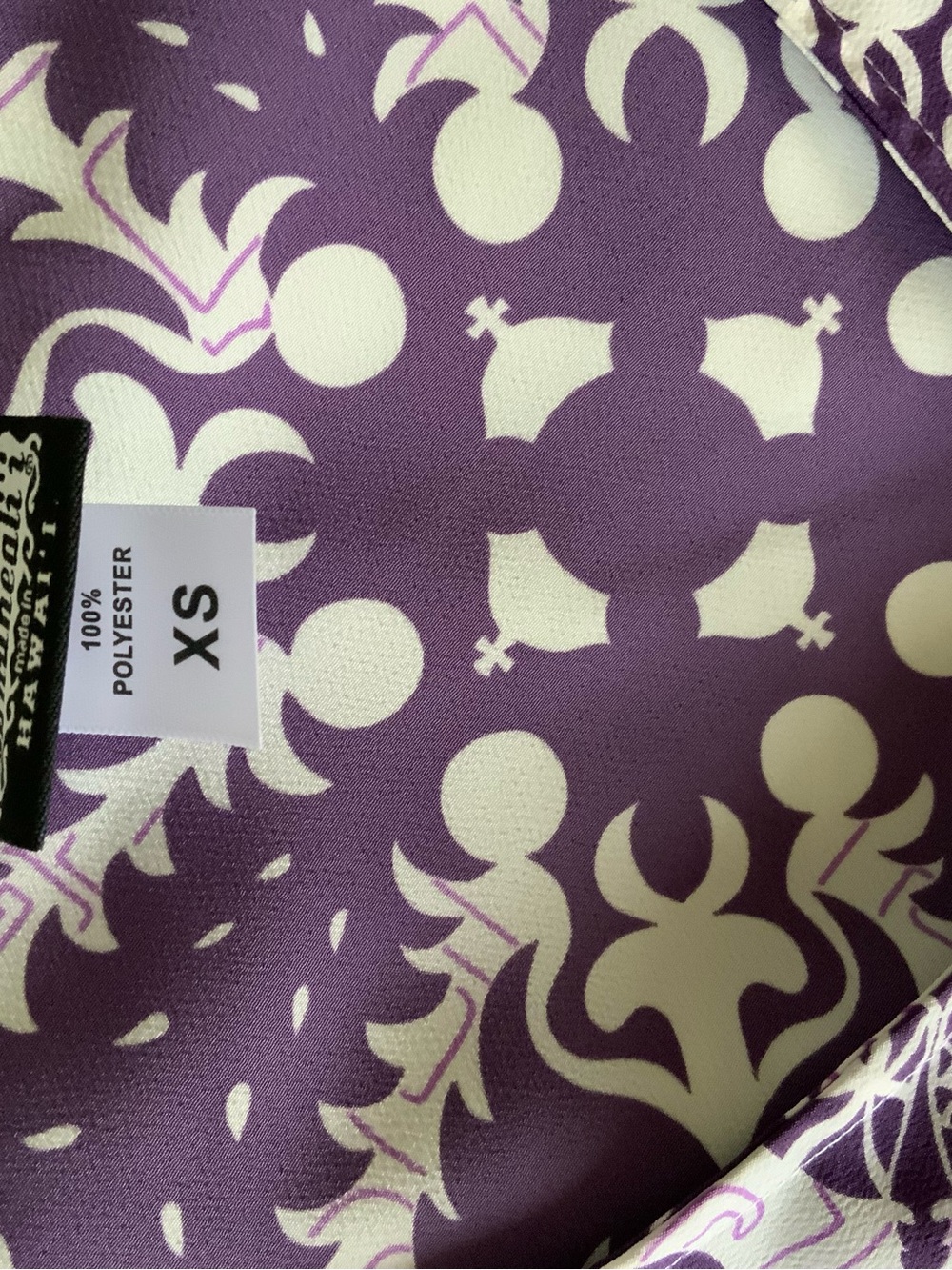 Manuhealii Purple and White Midi Dress